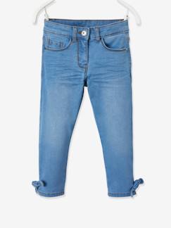 Maedchenkleidung-Hosen-Mädchen 3/4-Jeans, Schleife Oeko-Tex®