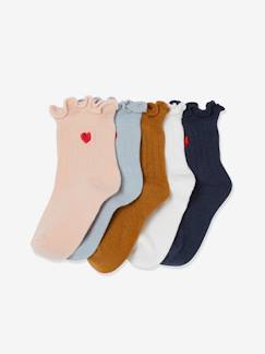 Babymode-Socken & Strumpfhosen-5er-Pack Mädchen Baby Socken, Stickerei BASIC Oeko-Tex