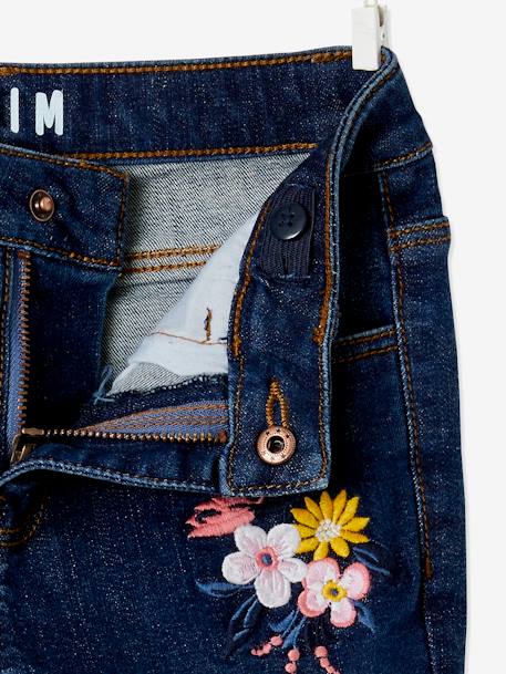 Bestickte Mädchen Slim-Fit-Jeans ,,waterless', Hüftweite COMFORT - dark blue - 6