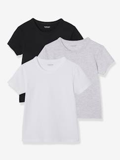 Jungenkleidung-Unterwäsche & Socken-Unterhemden-3er-Pack Jungen T-Shirts BASIC Oeko-Tex