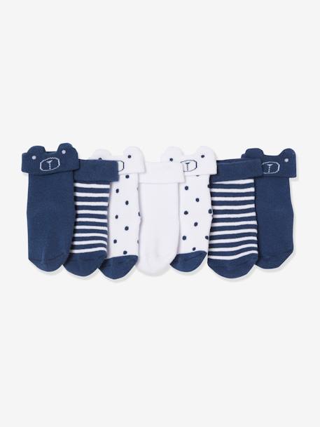 7er-Pack Baby Socken, Frottee Oeko-Tex® - pack hellgrau+pack marine+pack rosa - 5