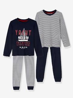 Kinderschlafanzüge & Nachthemden-2er-Pack Jungen Schlafanzüge im Marine-Style BASIC Oeko-Tex