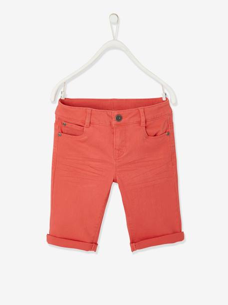 Jungen Shorts Oeko-Tex, Bundweite verstellbar beige+blau gestreift+graublau+grün+hellgelb+koralle+nachtblau+olivgrün 32