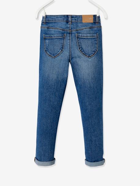 Mädchen Jeans, gerades Bein Oeko-Tex® - bleached+blue stone+double stone+grau - 18
