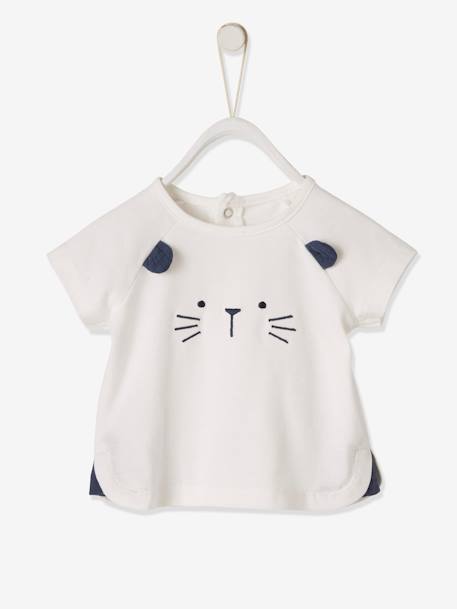 Festliches Baby-Set aus T-Shirt & Shorts, Tiger - weiß+nachtblau - 3
