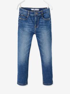 Jungenkleidung-Jungen Loose-Fit-Jeans Oeko-Tex, Bundweite verstellbar