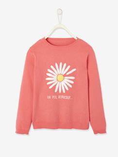 Maedchenkleidung-Pullover, Strickjacken & Sweatshirts-Mädchen Pullover mit Glanzeffekt BASIC