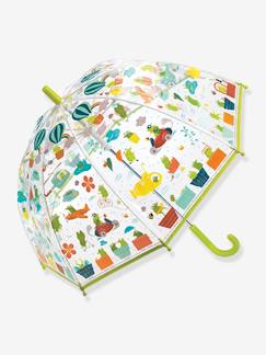 Maedchenkleidung-Accessoires-Transparenter Kinder Regenschirm „Frösche“ DJECO