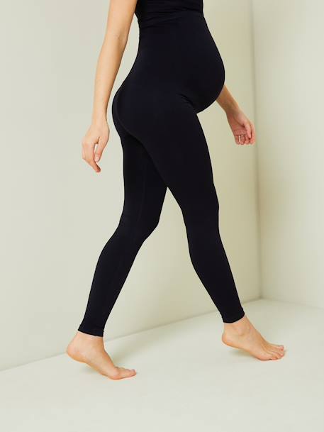 Nahtlose Leggings für die Schwangerschaft - braun+schwarz - 12