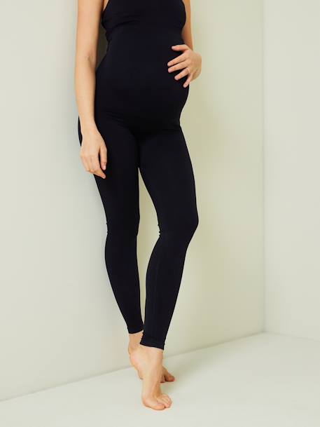 Nahtlose Leggings für die Schwangerschaft Oeko Tex® - grau+schwarz - 9