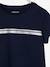 Mädchen Sport-T-Shirt mit Glanzstreifen BASIC Oeko-Tex - blau+nachtblau+wollweiß+zartrosa - 6