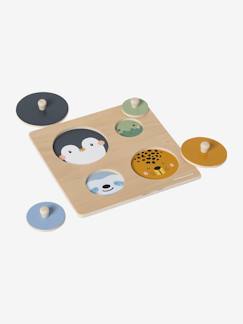 Spielzeug-Pädagogische Spiele-Baby Steckpuzzle ,,Tierköpfe", Holz FSC®