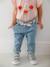 Mädchen Baby T-Shirt, 3D-Blumen Oeko Tex - altrosa+weiß - 10