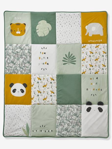 Baby Spieldecke „Pandafreunde“, Patchwork-Design - mehfarbig - 1
