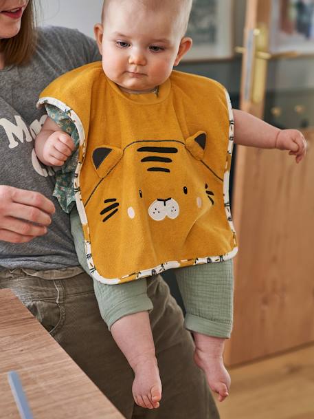 Großes Baby Lätzchen, personalisierbar braun/bär+grün/drache+rosa/lovely leo+senfgelb/tiger+weiß/hase 17