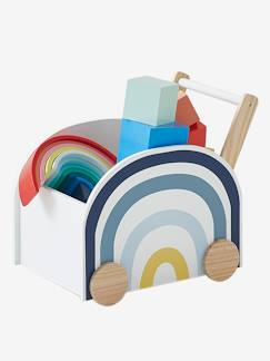 Kinderzimmer-Kinderzimmer Fahrbare Spielzeugkiste „Regenbogen“