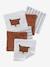 6er-Pack waschbare Stofftücher Oeko-Tex - pack mehrfarbig dschungel tige+pack wollweiß/orange fuchs - 3