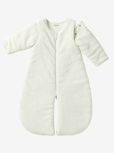 Schlafsack/Overall für Babys, Mikrofaser - taupe+violett+wollweiß - 8