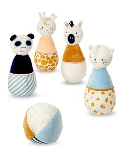 Spielzeug-Baby-Kuscheltiere & Stofftiere-Kegelspiel aus Stoff „Panda“