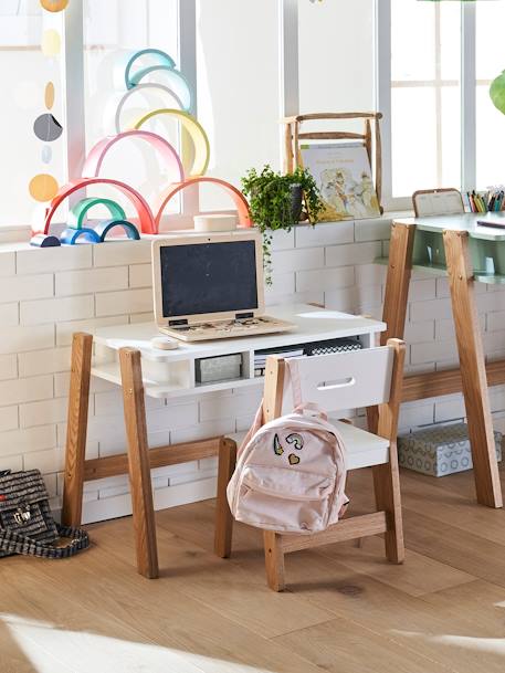 Schreibtisch ,,Architekt Mini' - grün+rosa+türkis+weiß/natur - 21