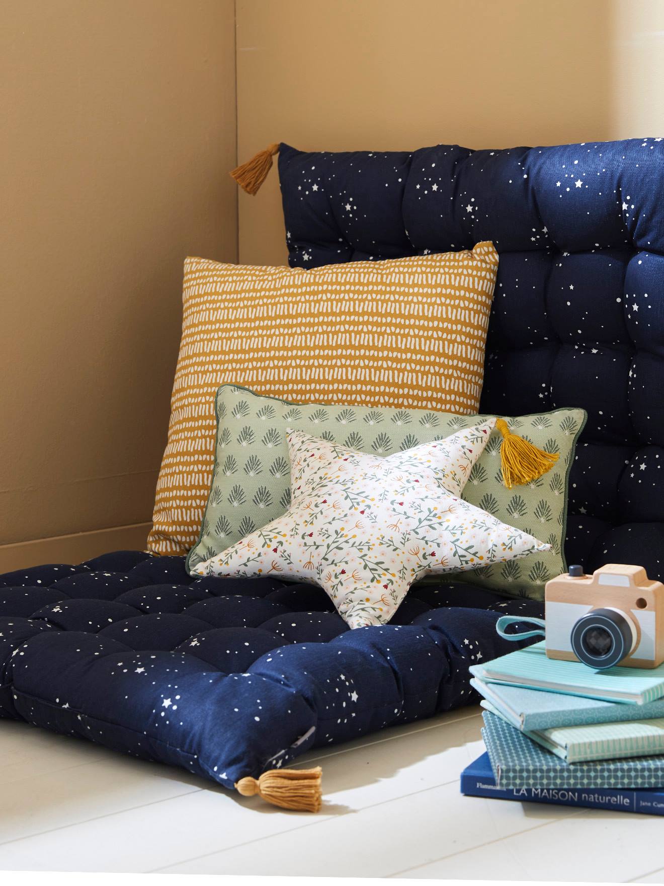 Vertbaudet Kinderzimmer 3Er-Set Kissen Farblich Sortiert Einheitsgröße