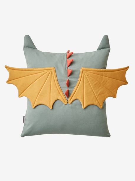 Kinderzimmer Kissen „Drache“ Oeko-Tex, personalisierbar - grün/karamell - 5