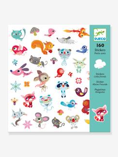 Spielzeug-Kreativität-Sticker, Collagen & Knetmasse-160 Sticker „Kleine Freunde“ DJECO