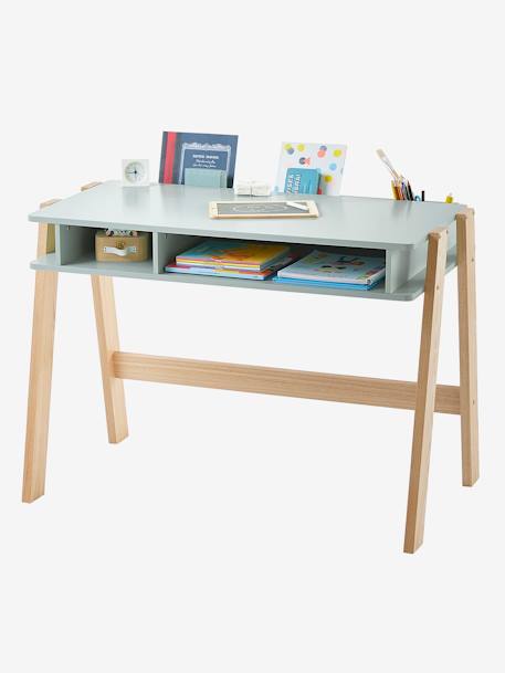 Kinder Schreibtisch „Architekt Junior' - blau+grün+rosa+weiß/natur - 12
