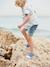 Jungen Stoff-Sneakers mit Gummizug - blau/senfgelb+grau+khaki dinos - 8