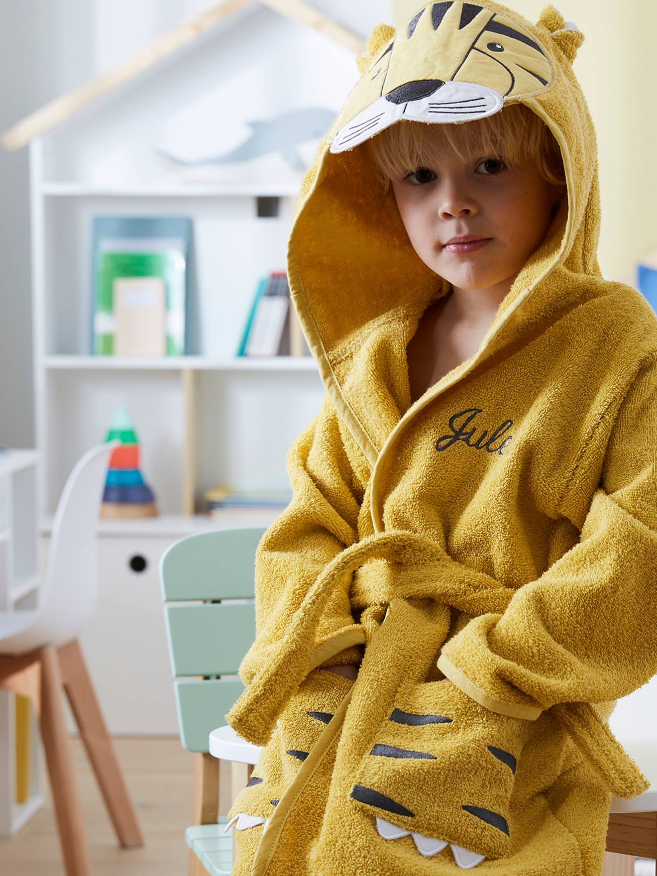 Kinder Bademantel TIGER