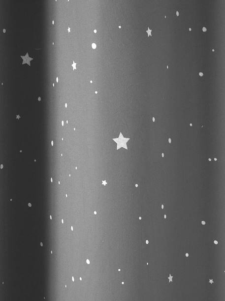 Kinderzimmer Verdunkelungsvorhang „Sterne“, Leuchtmotive - grau - 3