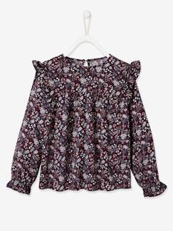 Maedchenkleidung-Blusen & Tuniken-Mädchen Bluse mit Blumenmuster