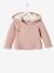 Baby Strickjacke, gefütterte Kapuze - beige+graugrün+zartrosa - 8