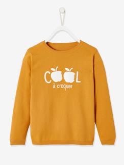 Maedchenkleidung-Pullover, Strickjacken & Sweatshirts-Pullover-Mädchen Pullover, Glitzer-Schriftzug BASIC