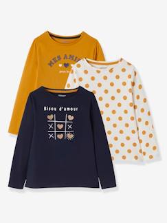 Maedchenkleidung-Shirts & Rollkragenpullover-3er-Pack Mädchen Shirts BASIC Oeko-Tex