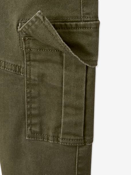 Jungen Cargohose mit Dehnbund OEKO-TEX®, Bundweite verstellbar dunkelkhaki+eisblau+graubeige 5