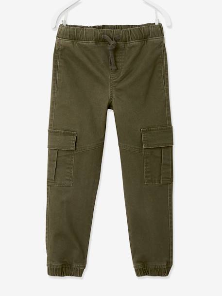 Jungen Cargohose mit Dehnbund OEKO-TEX®, Bundweite verstellbar dunkelkhaki+eisblau+graubeige 8