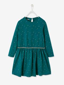 Maedchenkleidung-Kleider-Mädchen Kleid mit Glanzsternen Oeko Tex®