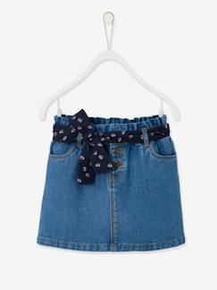 Denim Trends-Maedchenkleidung-Mädchen Jeansrock, Paperbag-Bund