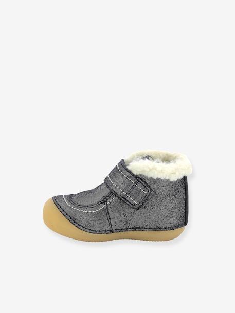 Baby Lauflern-Boots „Somoons“ KICKERS, Warmfutter - karamell+marine glanzeffekt+rosa glanzeffekt - 9