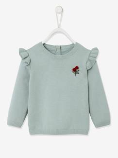 Babymode-Pullover, Strickjacken & Sweatshirts-Pullover-Baby Pullover mit Volants