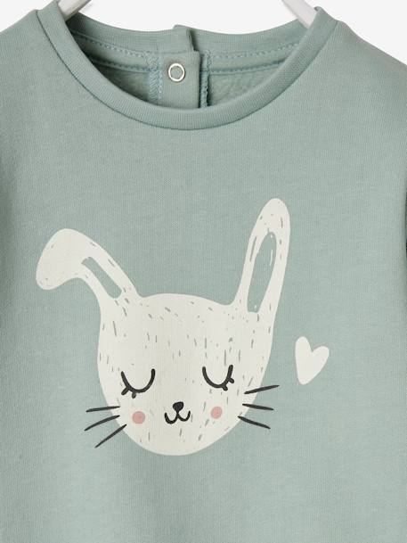 Mädchen Baby Sweatshirt mit Tiermotiv - altrosa+aquamarin+ziegel - 6