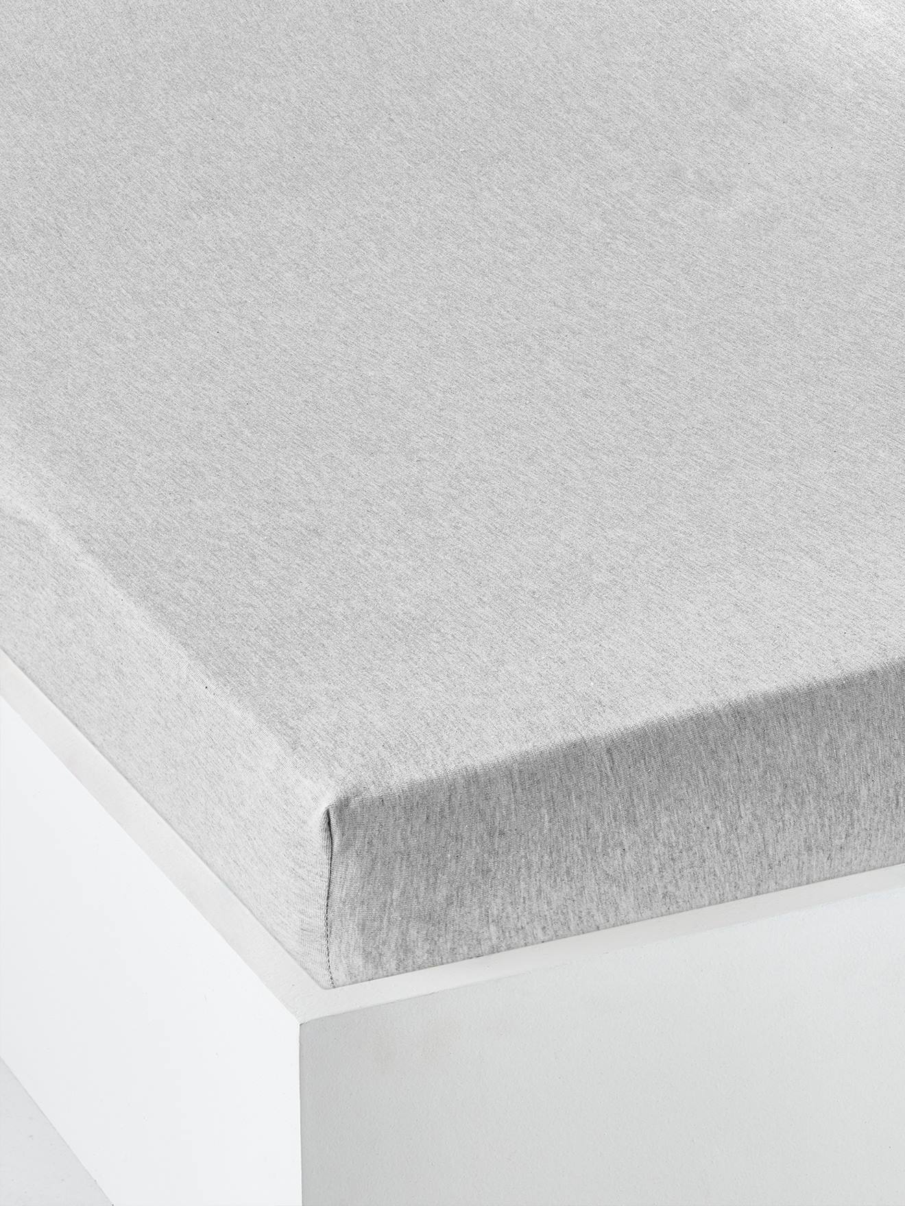 Baby Jersey-Spannbettlaken SCHÄFCHEN grau Gr. 70x140 von vertbaudet