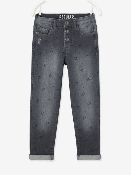 Mädchen Jeans, gerades Bein Oeko-Tex - bleached+double stone+grau - 26
