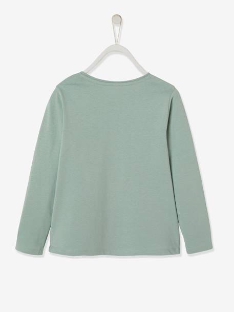 Mädchen Shirt mit Message-Print, Glanzdetails BASIC Oeko-Tex - blaugrau+dunkelgrün+grün+marine+rosa+zartrosa - 8