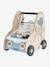 Baby Lauflernwagen mit Bremse, Holz FSC - mehrfarbig - 1