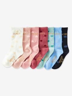 Maedchenkleidung-Unterwäsche, Socken, Strumpfhosen-Socken-7er-Pack Mädchen Socken  Oeko-Tex