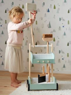 Spielzeug-Spielküchen, Tipis & Kostüme -Kinder Putzwagen, Holz FSC