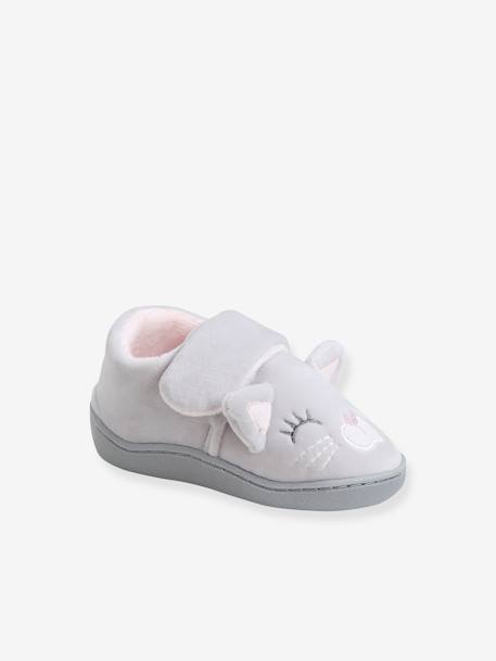 Mädchen Baby Schuhe, Katze - grau - 1