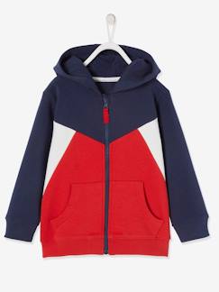 Jungenkleidung-Jungen Kapuzensweatjacke, Skater-Motiv hinten